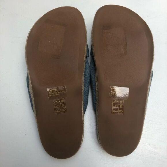 BAND OF GYPSIES Move Over Slide Sandal Denim Blue US7 NWOT - Picture 4 of 5